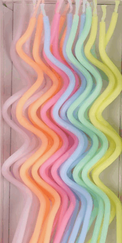 Bougie torsadée couleur